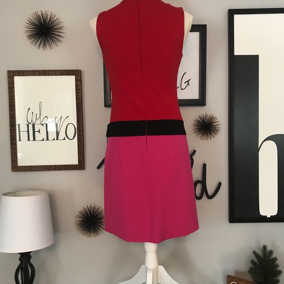 Laundry Red/Pink/Black Sleeveless Dress - Picture 4 of 11